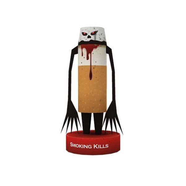 Cigarette Creature Anti-Smoking 3D Paper Craft